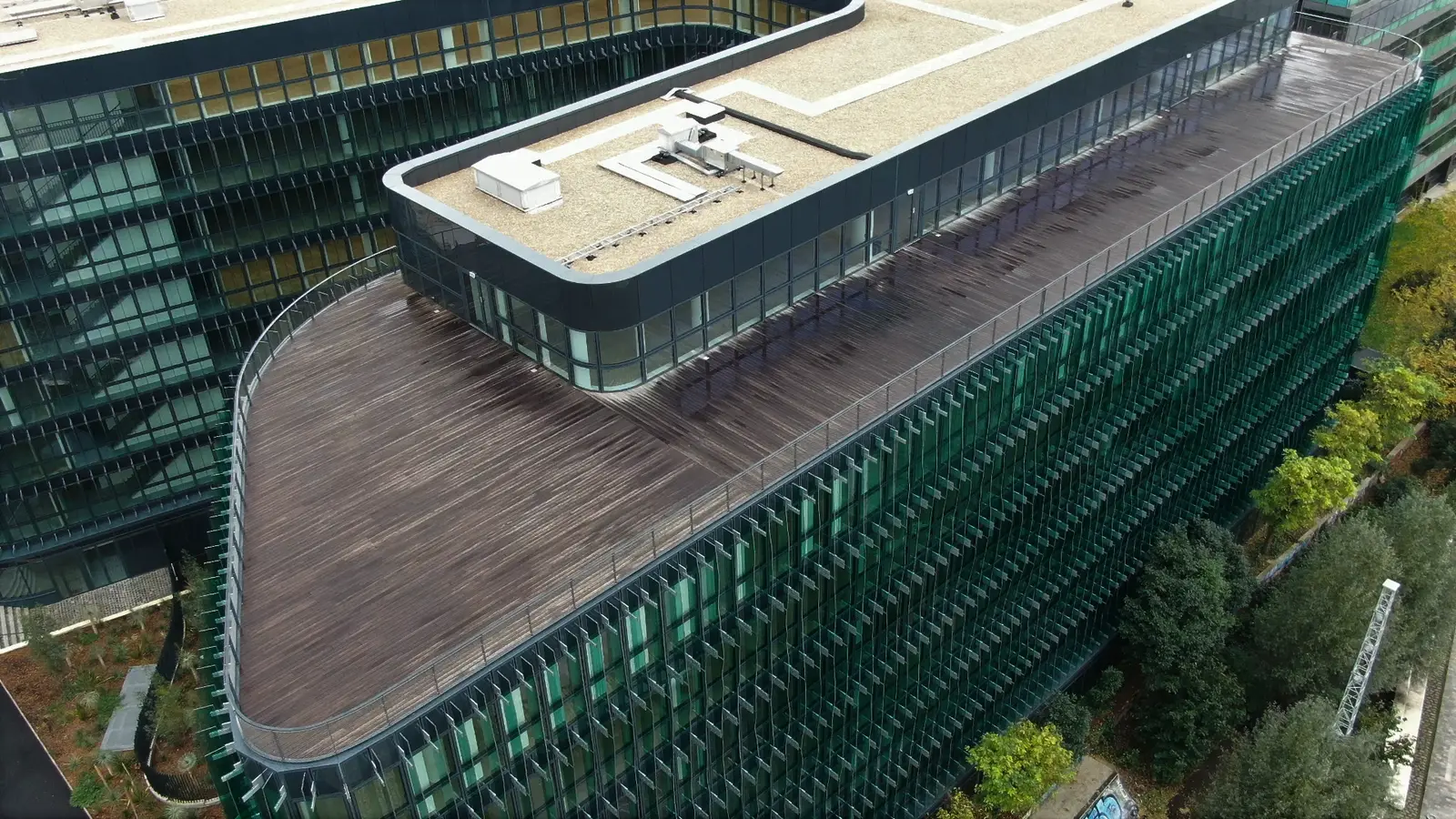 Chantier d'étanchéité de toiture terrasse